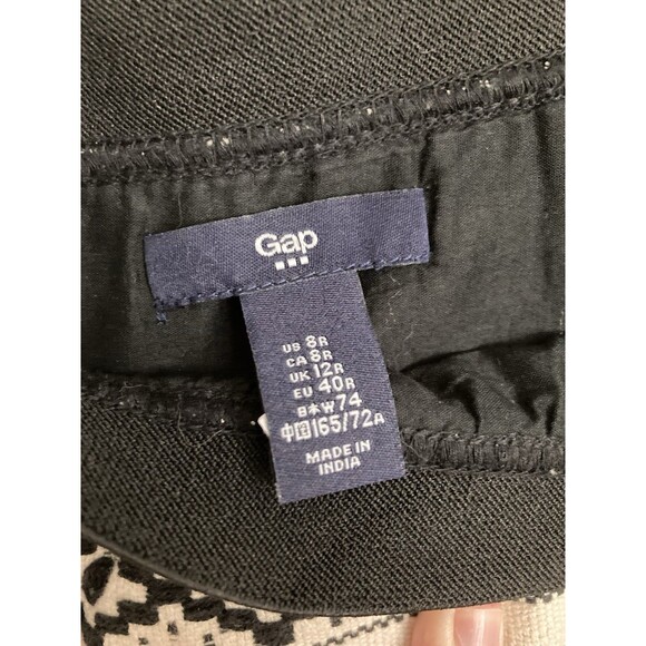 GAP Go West Mini Skirt 8 Cotton White Black Southwest Western Boho - Picture 2 of 7